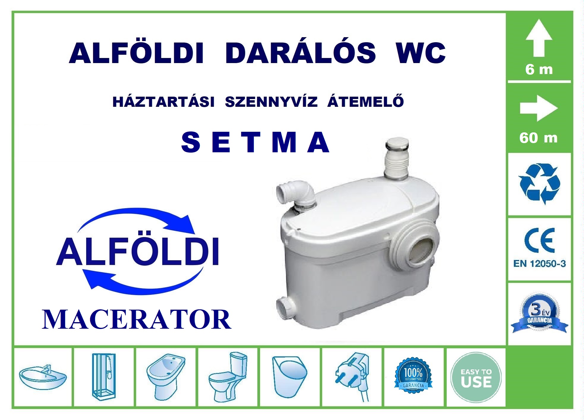 darálós wc macerator